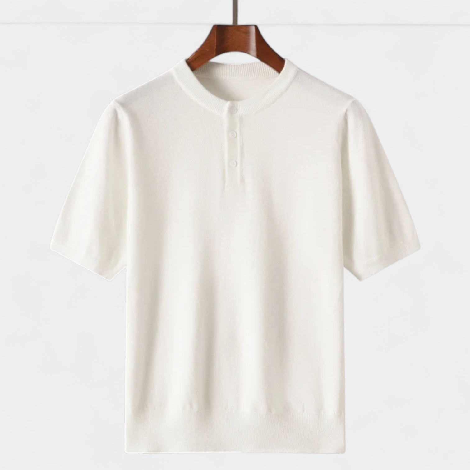 Norrskenberg | Herr Henley T-shirt - Slim Fit i Bomull
