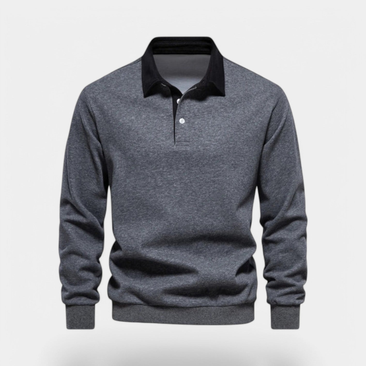 Valenti | Dress Collar Polo Neck Sweatshirt - Cotton Pullover-VALENTI
