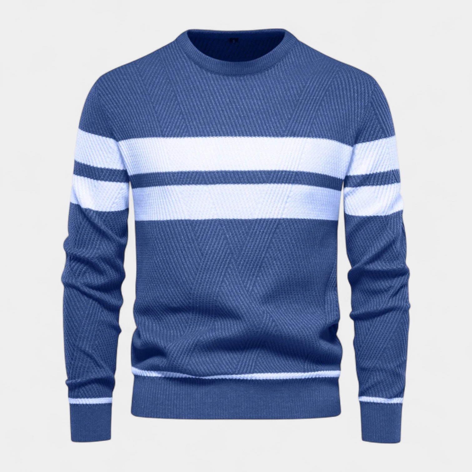 Norrskenberg | Herr Randig Tröja – Långärmad Crewneck