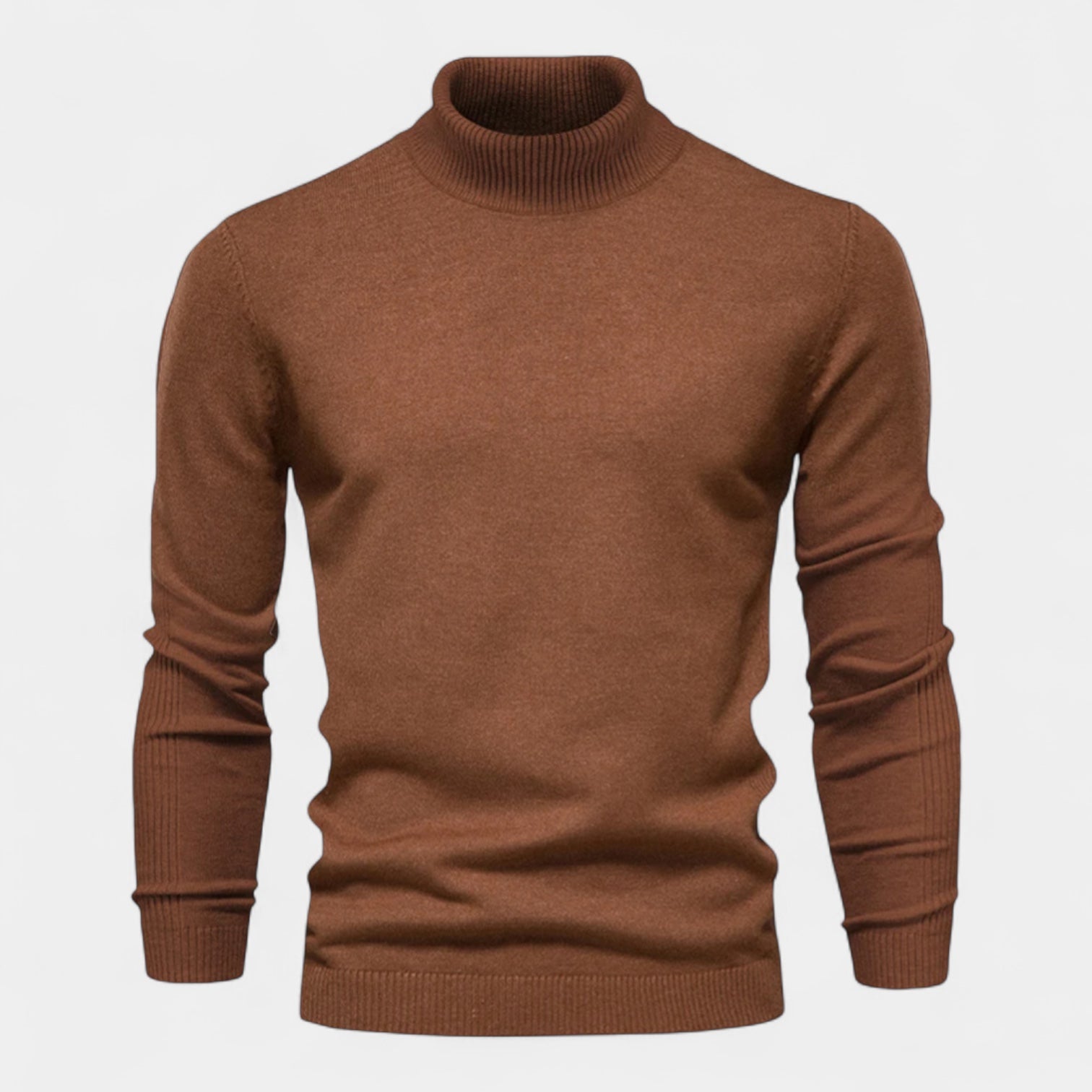 Norrskenberg | Ribbstickad Turtleneck-Tröja för Män