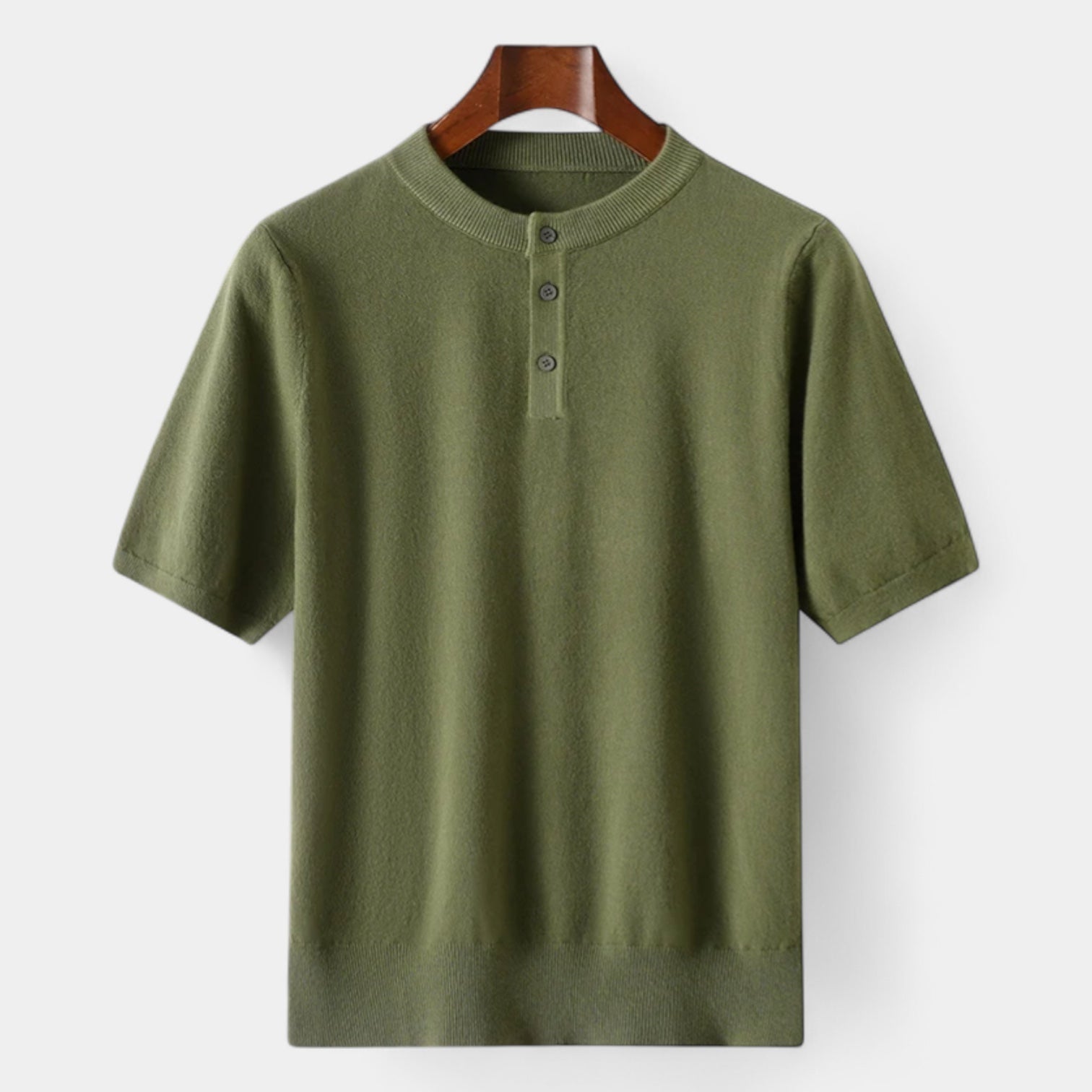Norrskenberg | Herr Henley T-shirt - Slim Fit i Bomull