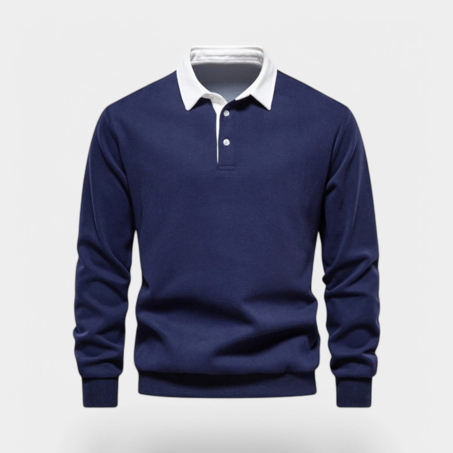 Valenti | Dress Collar Polo Neck Sweatshirt - Cotton Pullover-VALENTI