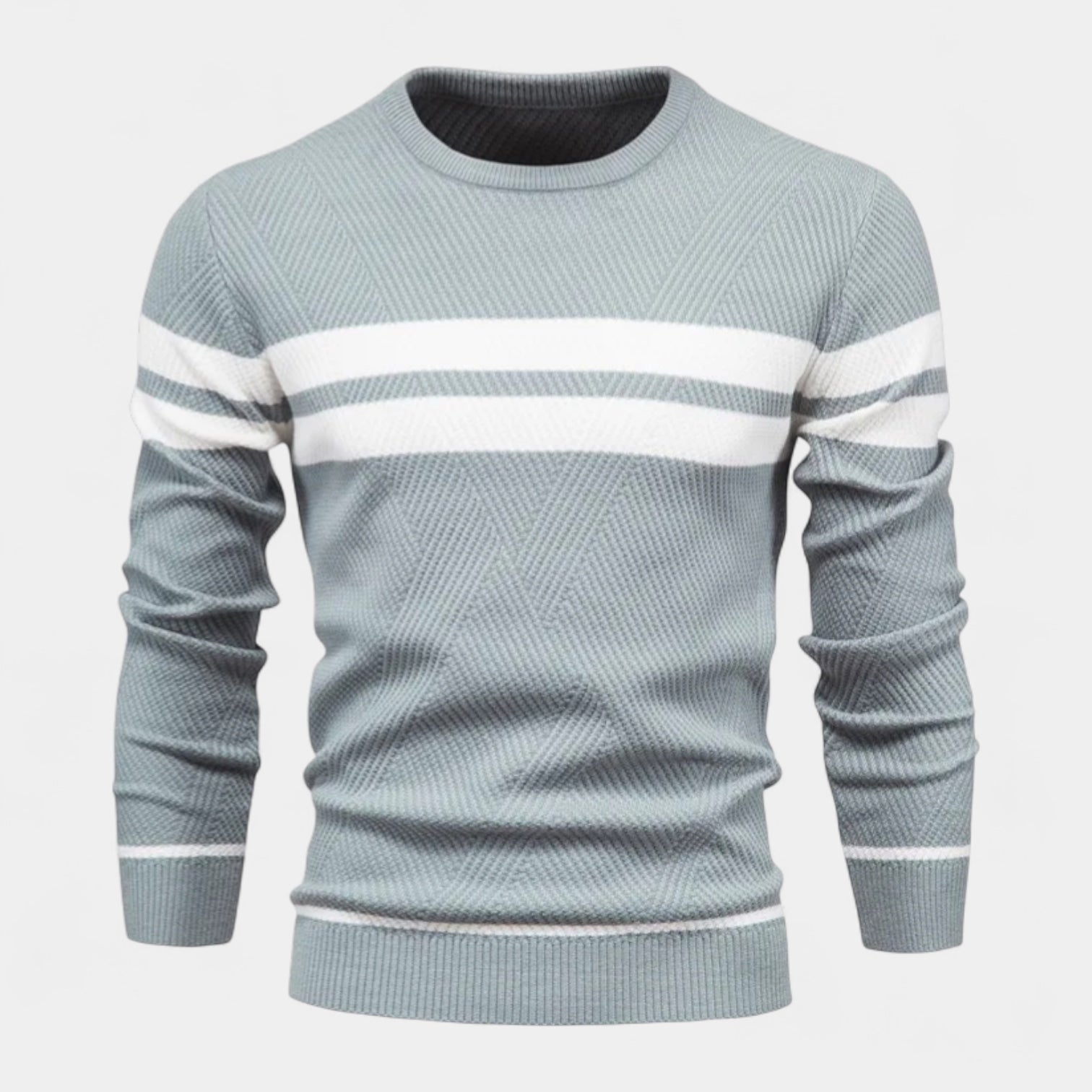 Norrskenberg | Herr Randig Tröja – Långärmad Crewneck