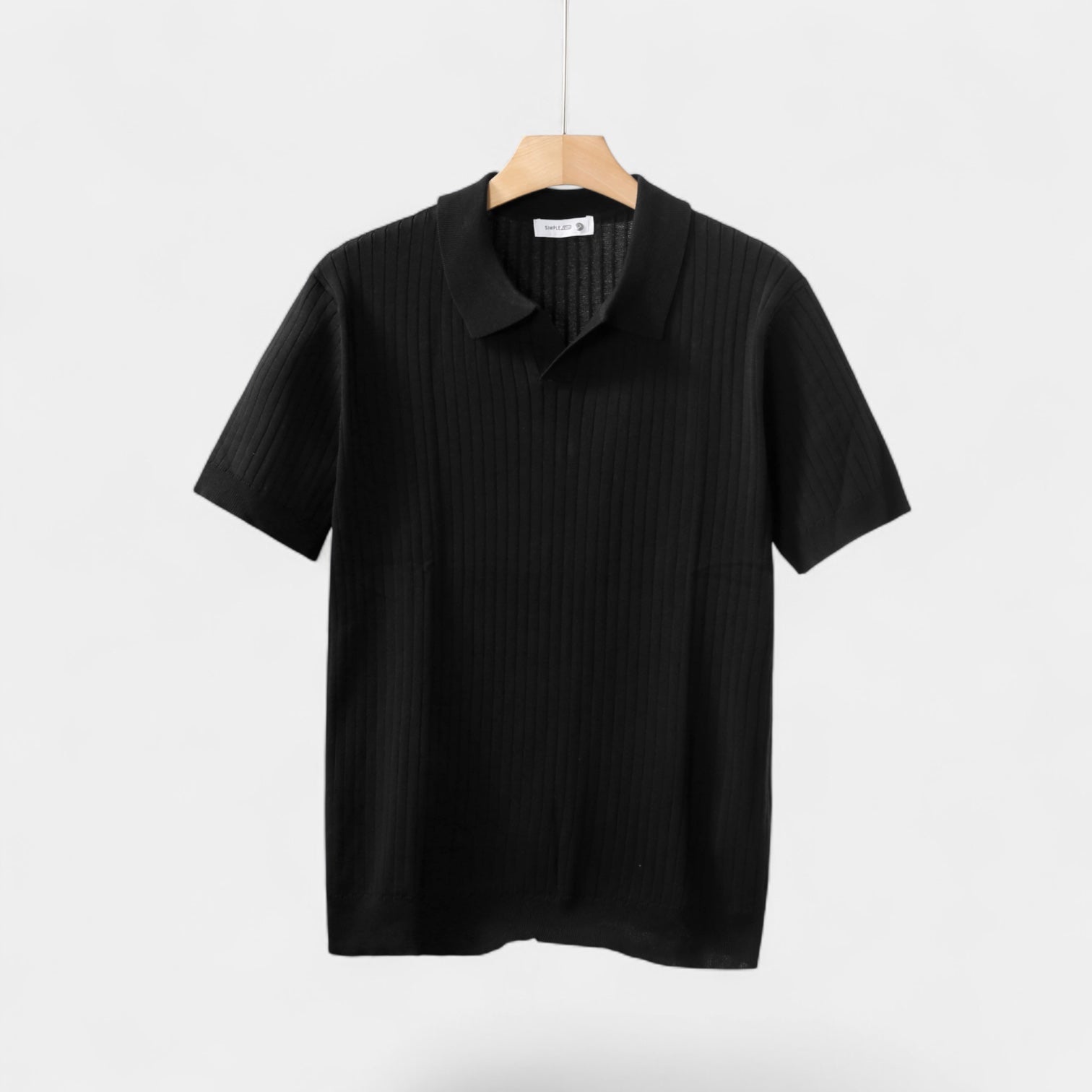 Norrskenberg | Herr Ribbstickad Piké Polo - Business T-shirt