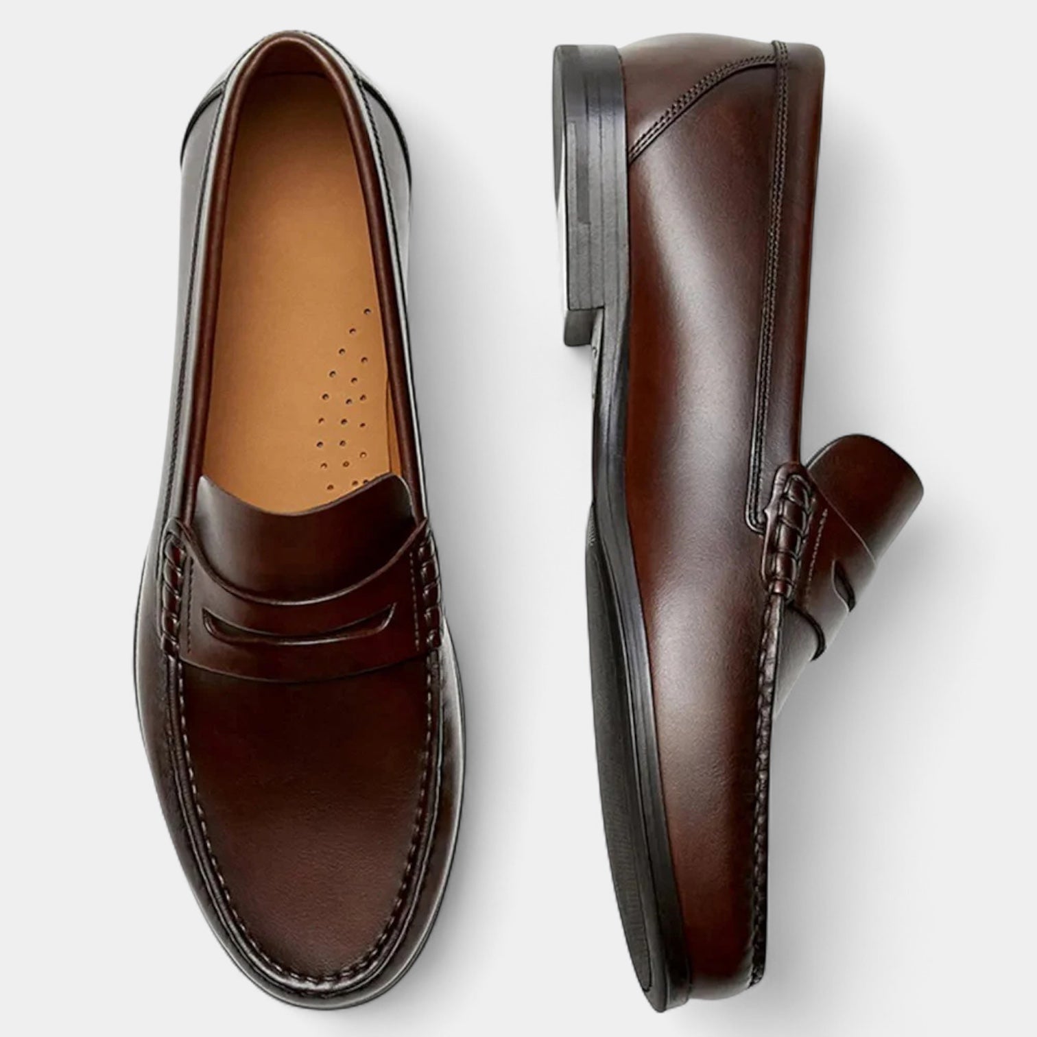 Norrskenberg | Läder Loafers för Män - Dress Skor