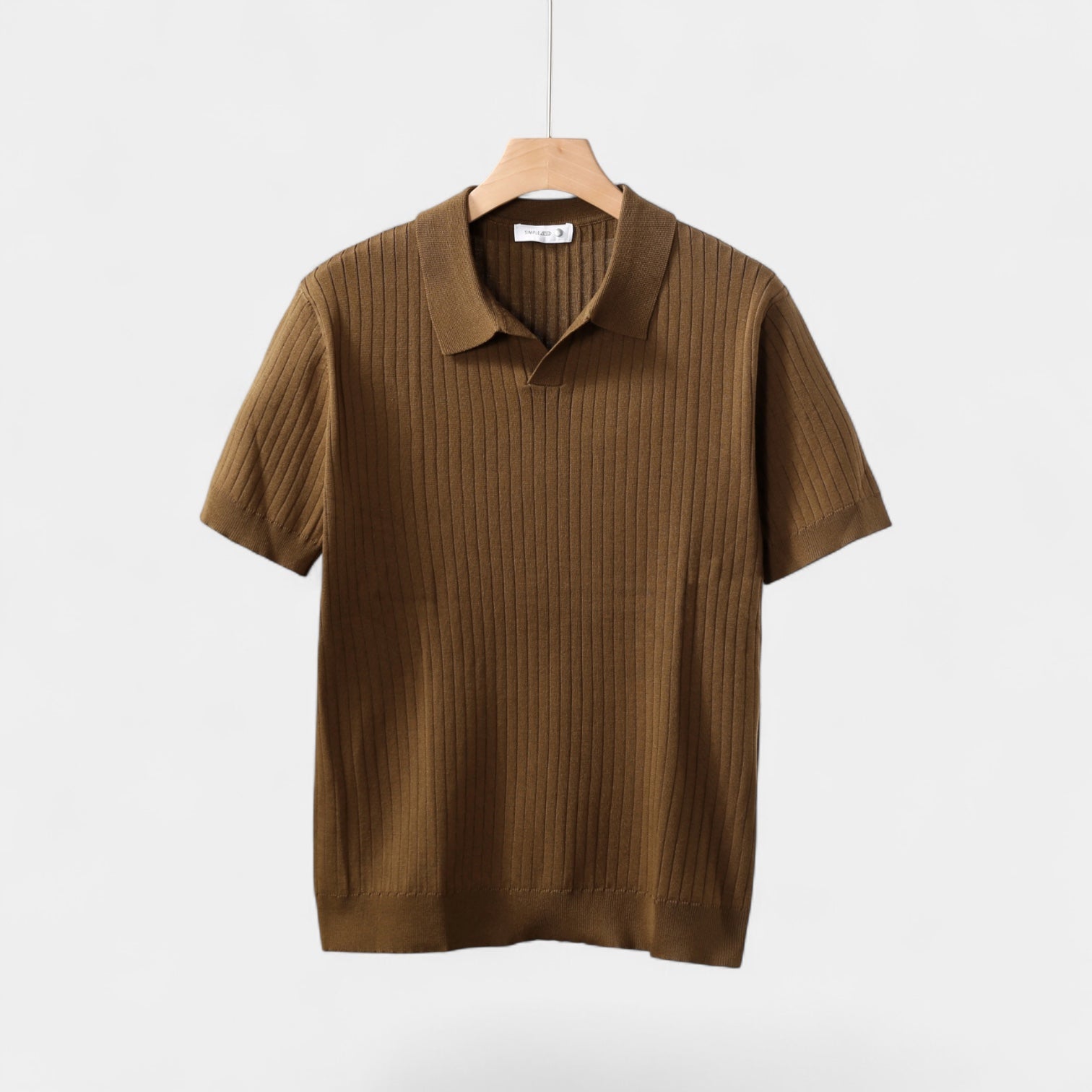 Norrskenberg | Herr Ribbstickad Piké Polo - Business T-shirt