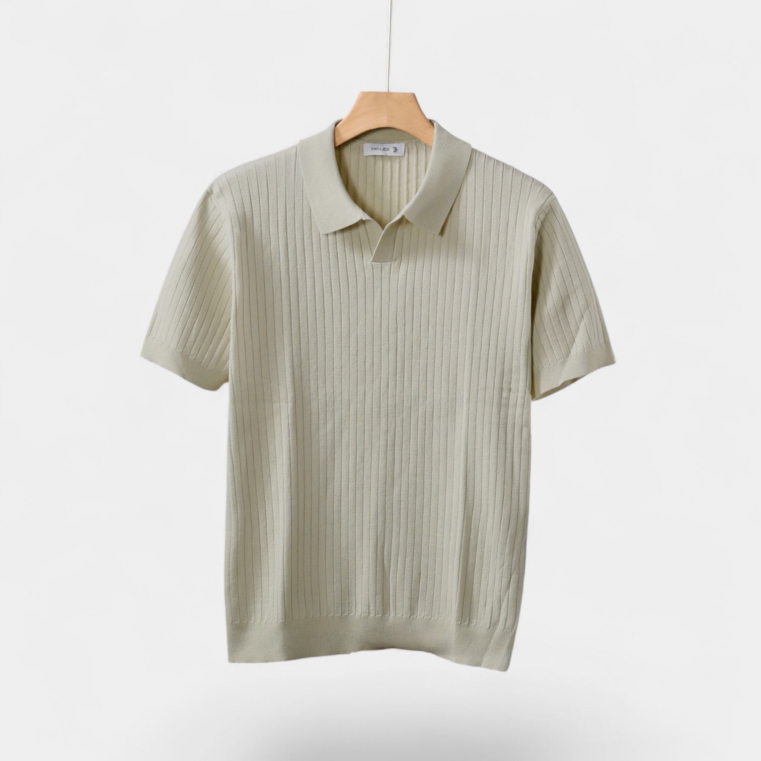 Norrskenberg | Herr Ribbstickad Piké Polo - Business T-shirt