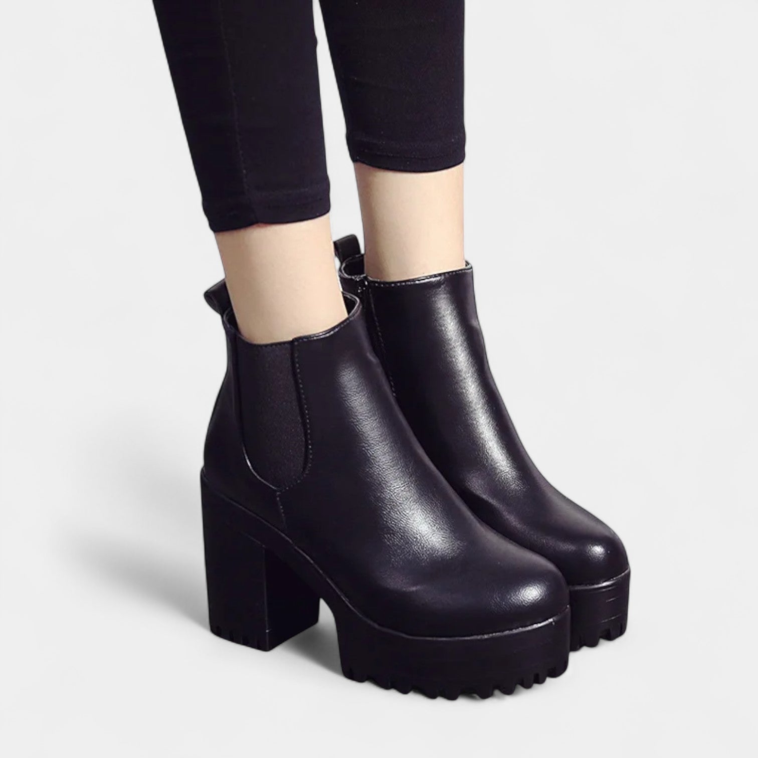 Norrskenberg | Dam Ankelboots med Hög Blockklack Plattform