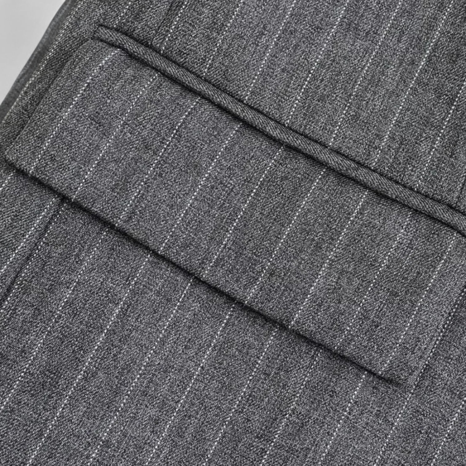 Norrskenberg | Dam Kritstrecksrandig Blazer – Enkelknäppt, Hackslag & Fodrad