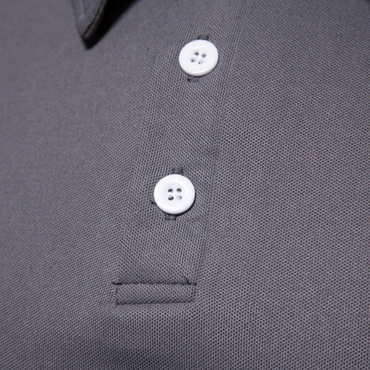 Valenti | Men's Plus Size Long Sleeve Polo – Double-Sided Bead Solid Spring Autumn Shirt-VALENTI