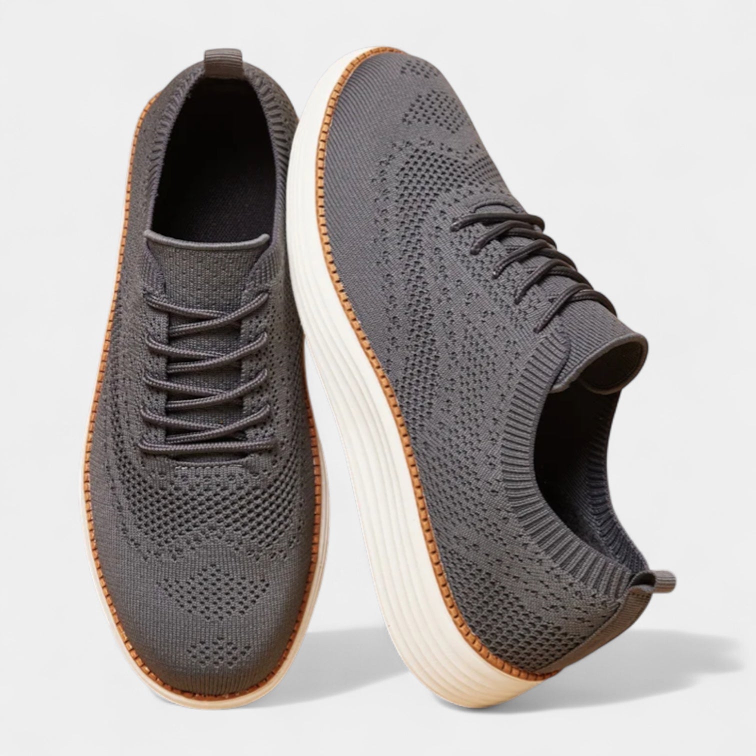 Norrskenberg | Herrstickade Sneakers – Andningsbara Casual-skor