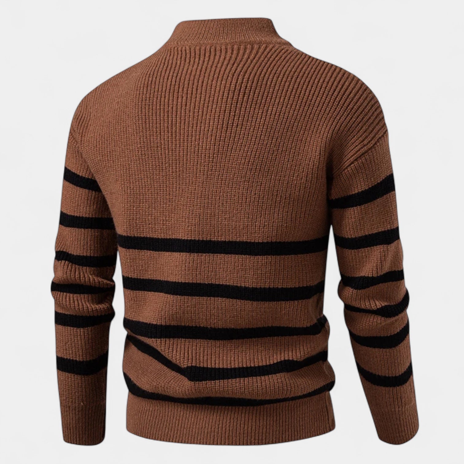 Norrskenberg | Herr Randig Quarter-Zip Tröja