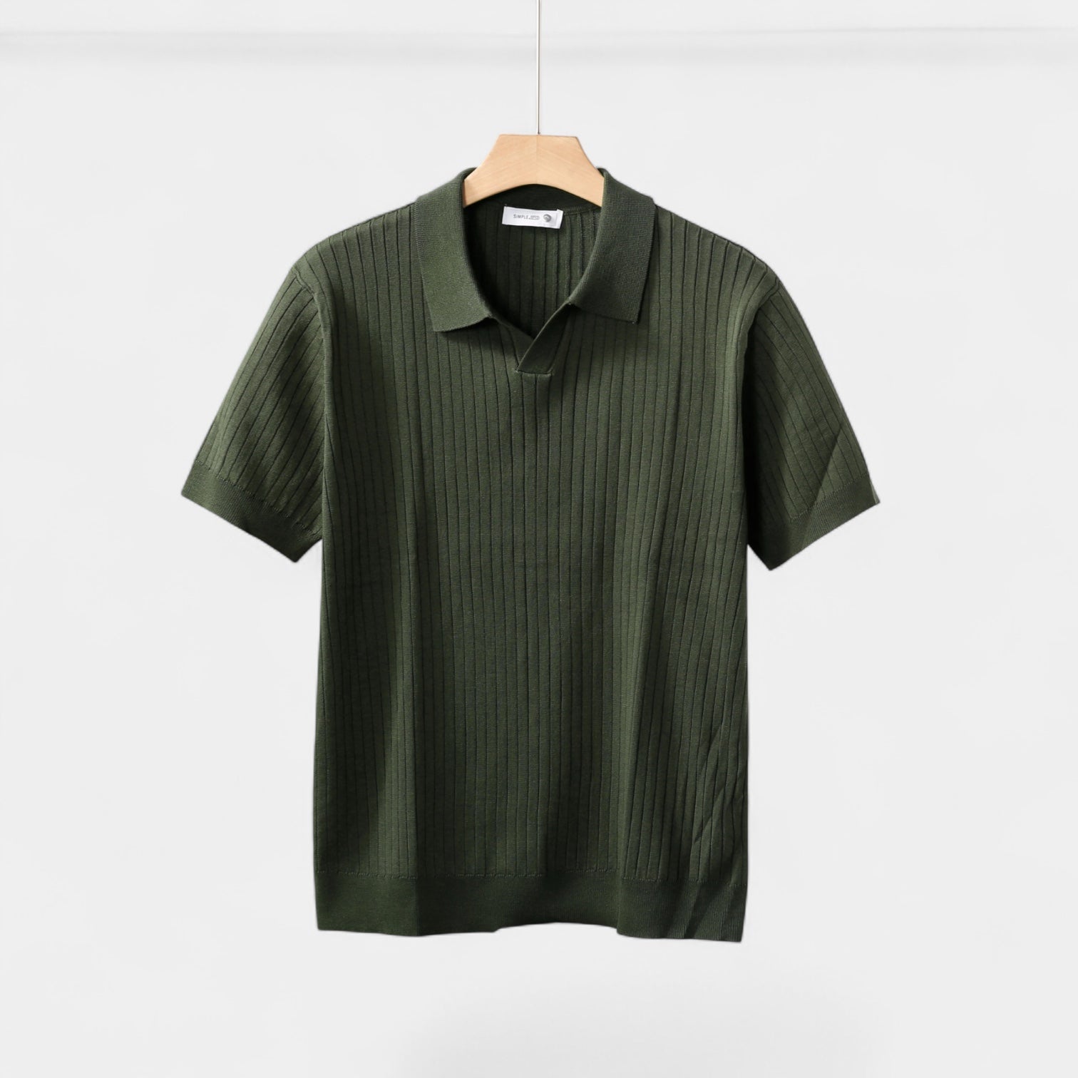 Norrskenberg | Herr Ribbstickad Piké Polo - Business T-shirt
