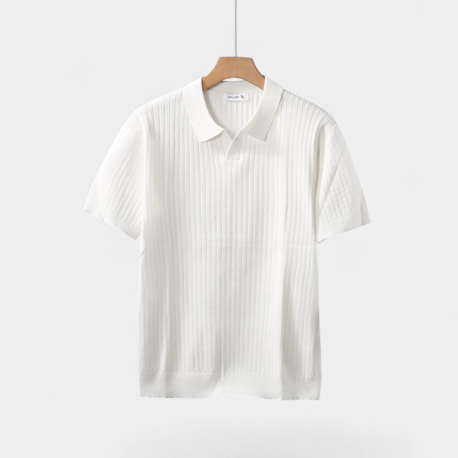 Norrskenberg | Herr Ribbstickad Piké Polo - Business T-shirt
