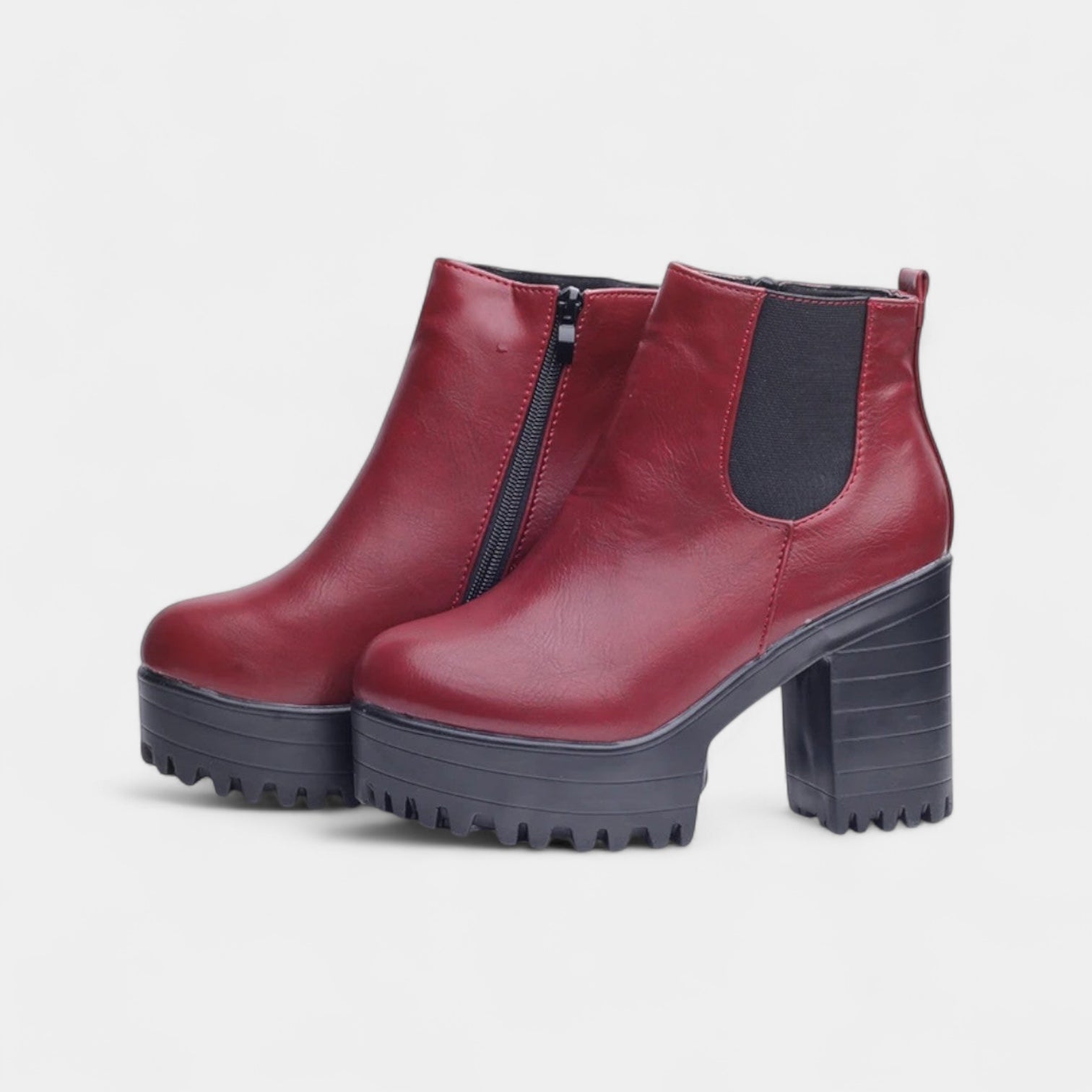 Norrskenberg | Dam Ankelboots med Hög Blockklack Plattform