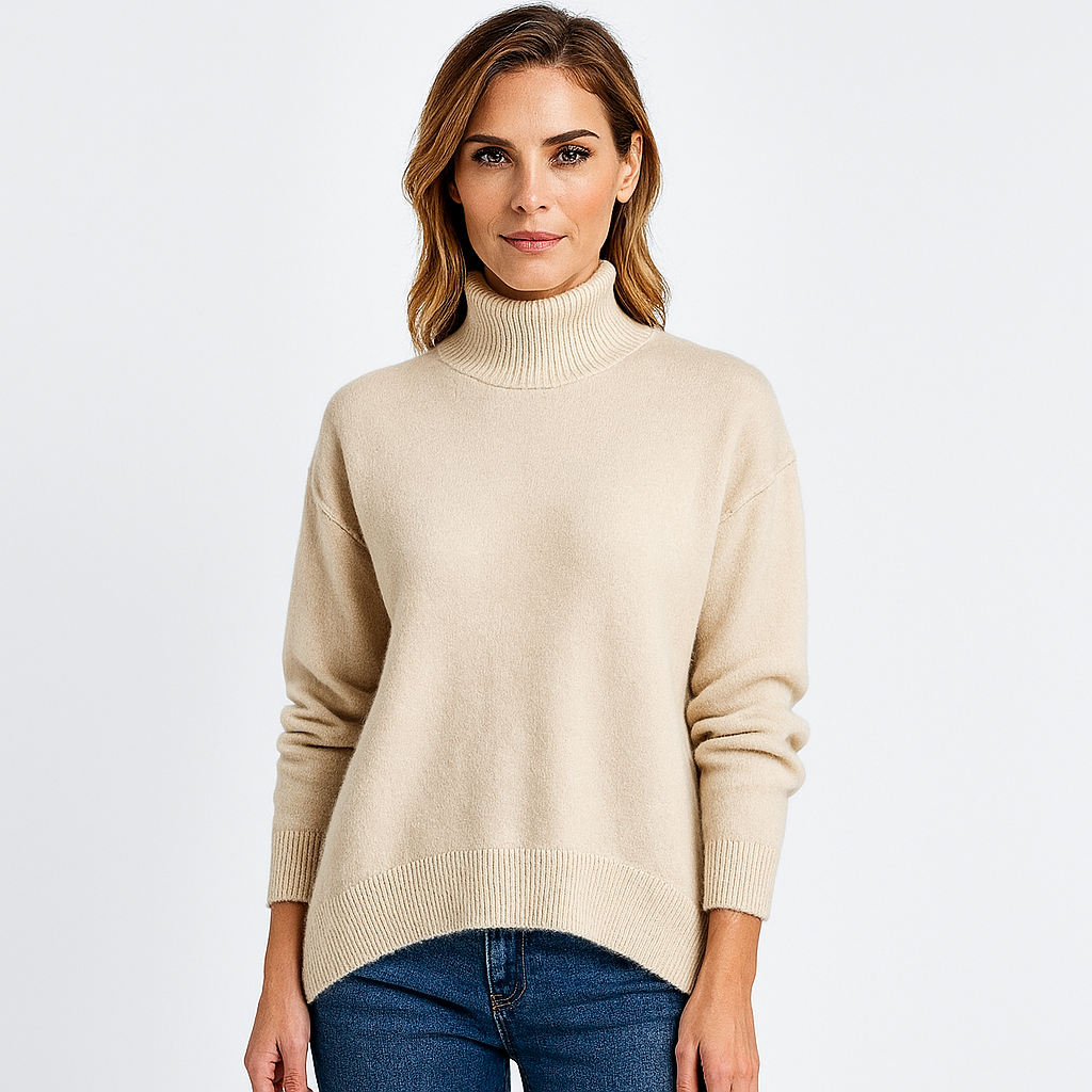 Norrskenberg | Dam Turtleneck Tröja i Kashmir - Elegant pullover