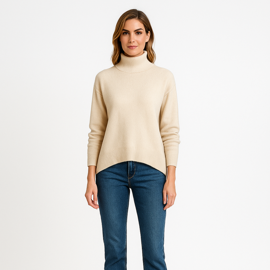 Norrskenberg | Dam Turtleneck Tröja i Kashmir - Elegant pullover