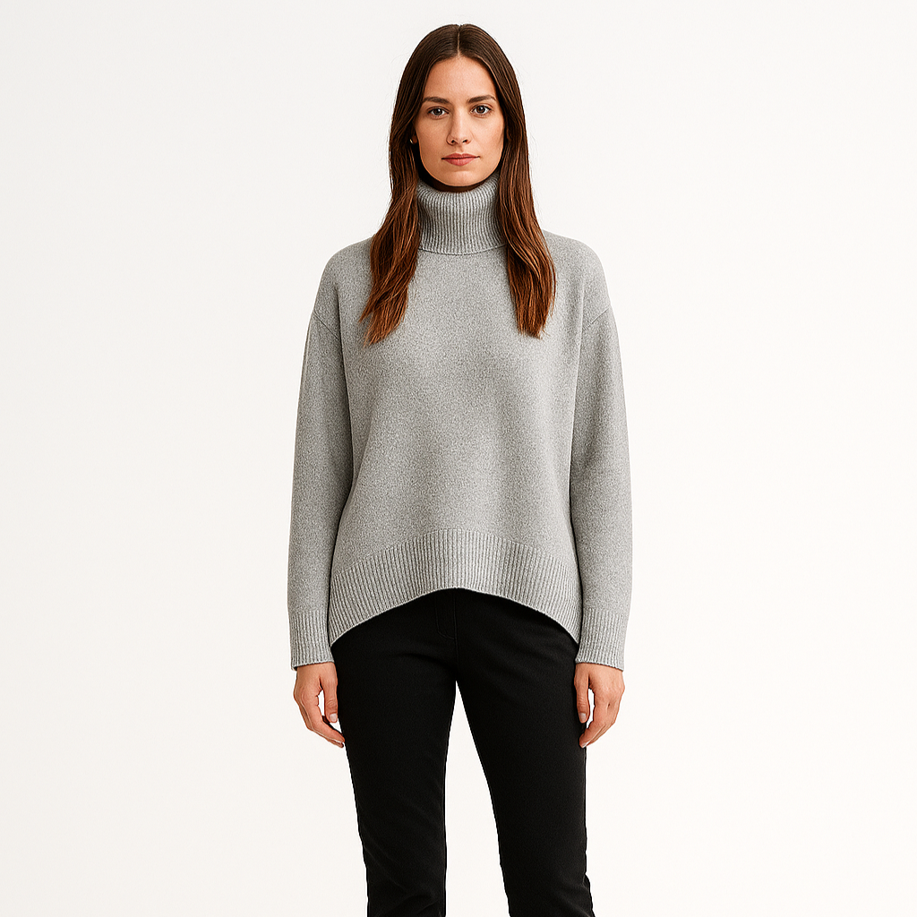 Norrskenberg | Dam Turtleneck Tröja i Kashmir - Elegant pullover