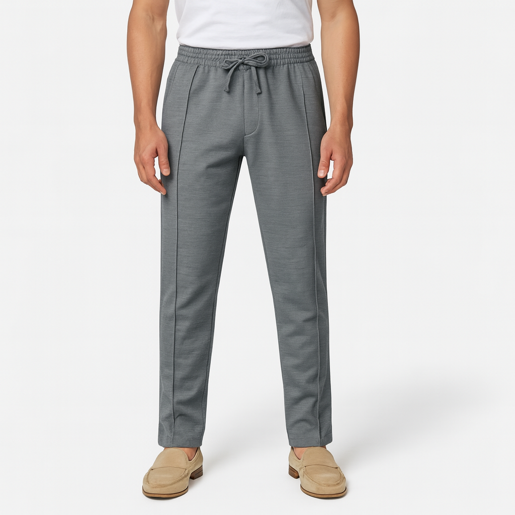 Norrskenberg | Slim Fit Joggingbyxor för män - Casual Plisserade Joggers