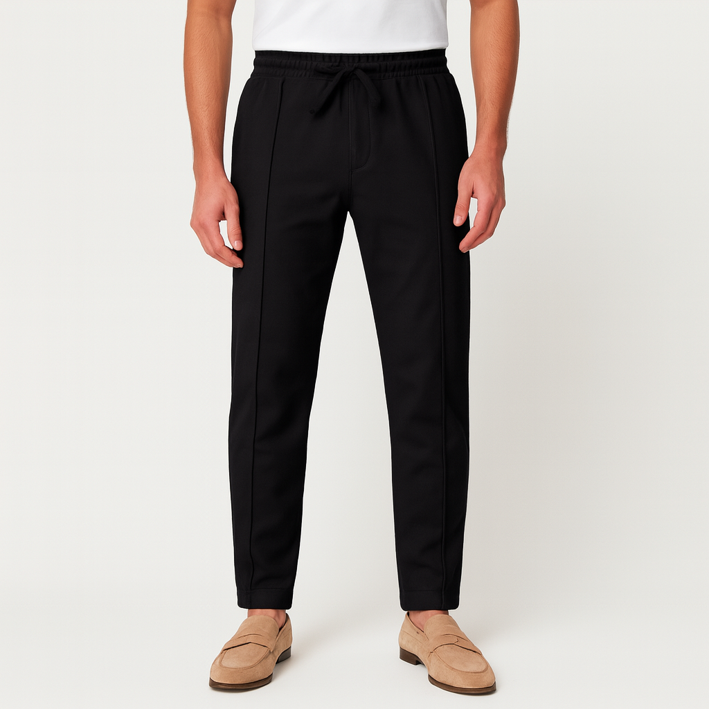 Norrskenberg | Slim Fit Joggingbyxor för män - Casual Plisserade Joggers