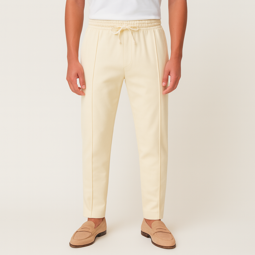 Norrskenberg | Slim Fit Joggingbyxor för män - Casual Plisserade Joggers