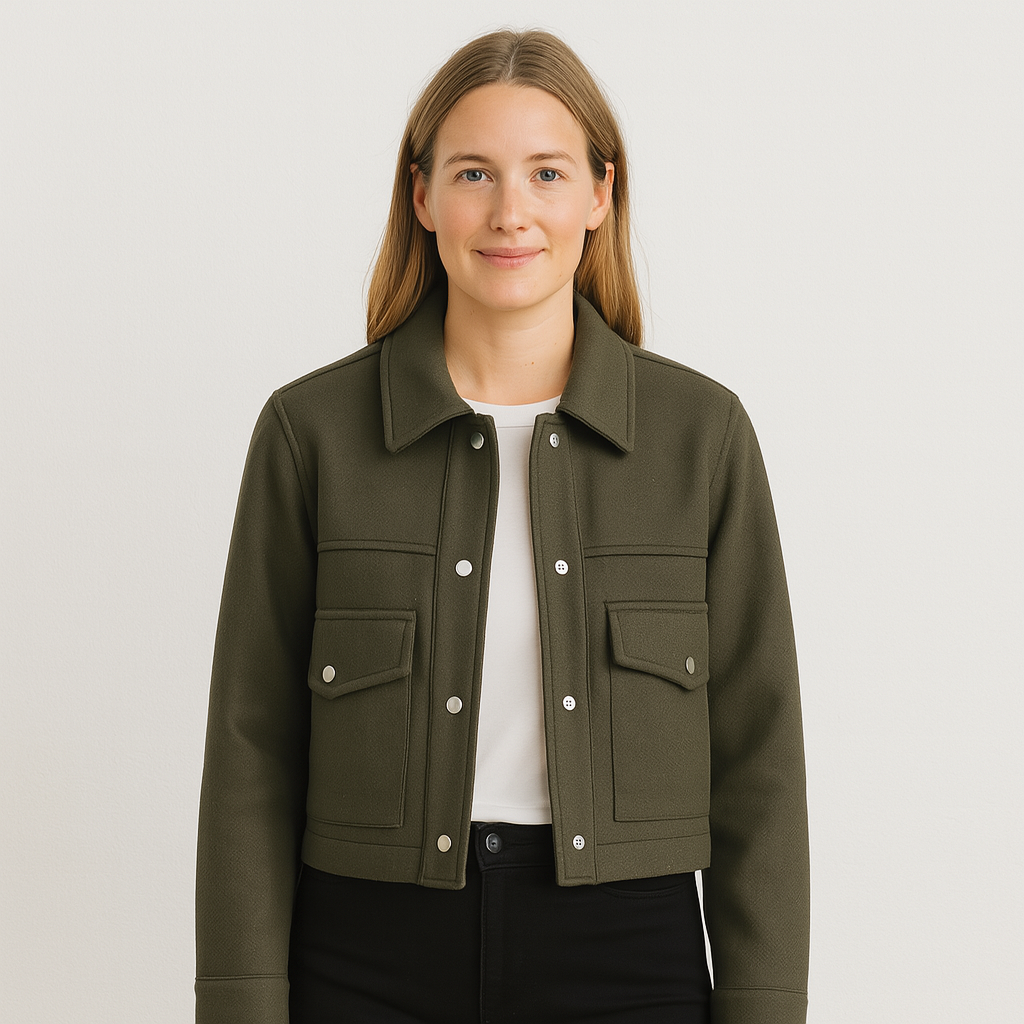 Norrskenberg | Dam Cropped Overshirt Jacka - Mellanlång
