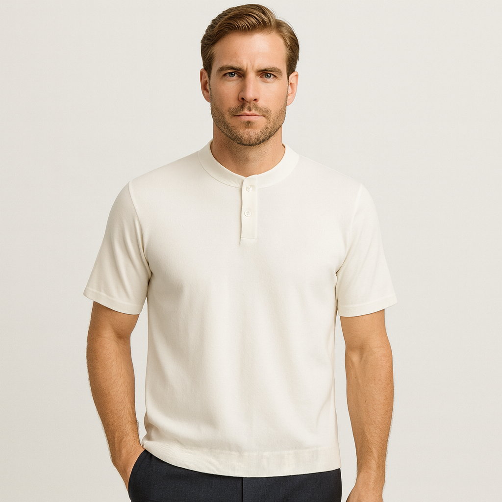 Norrskenberg | Herr Henley T-shirt - Slim Fit i Bomull