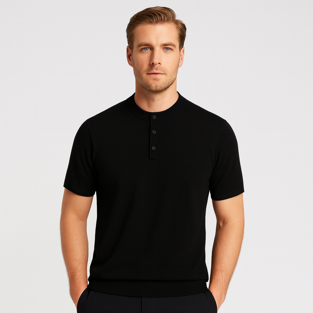 Norrskenberg | Herr Henley T-shirt - Slim Fit i Bomull