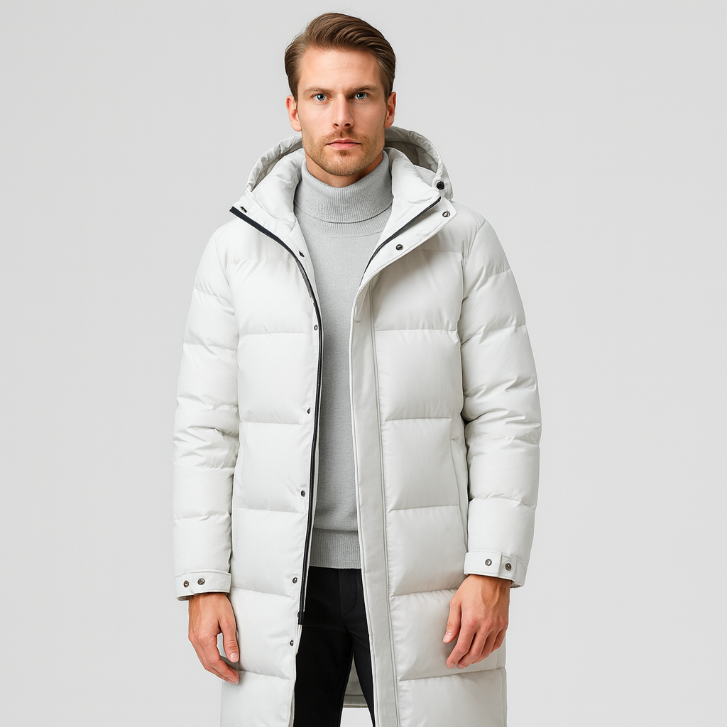 Norrskenberg | Long Puffer Parka för män - Vattentät och vindtät