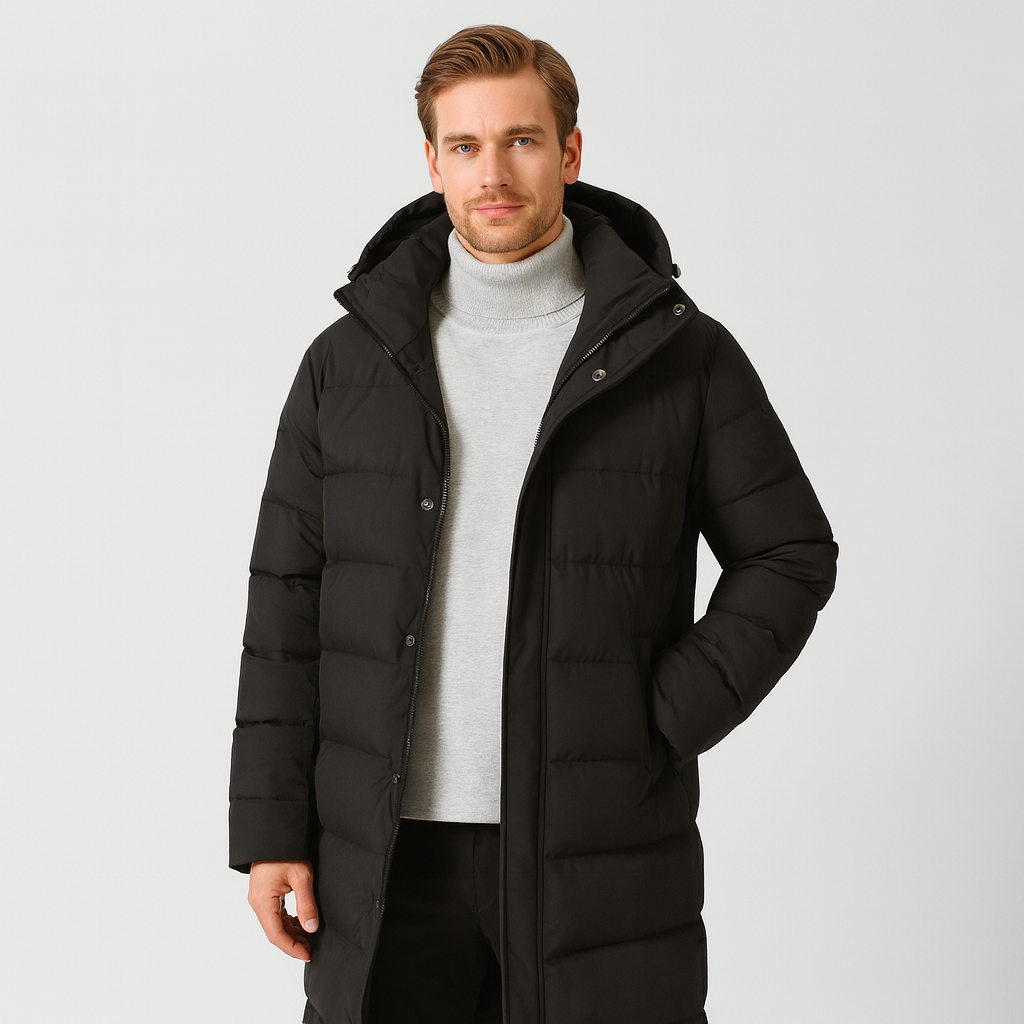 Norrskenberg | Long Puffer Parka för män - Vattentät och vindtät