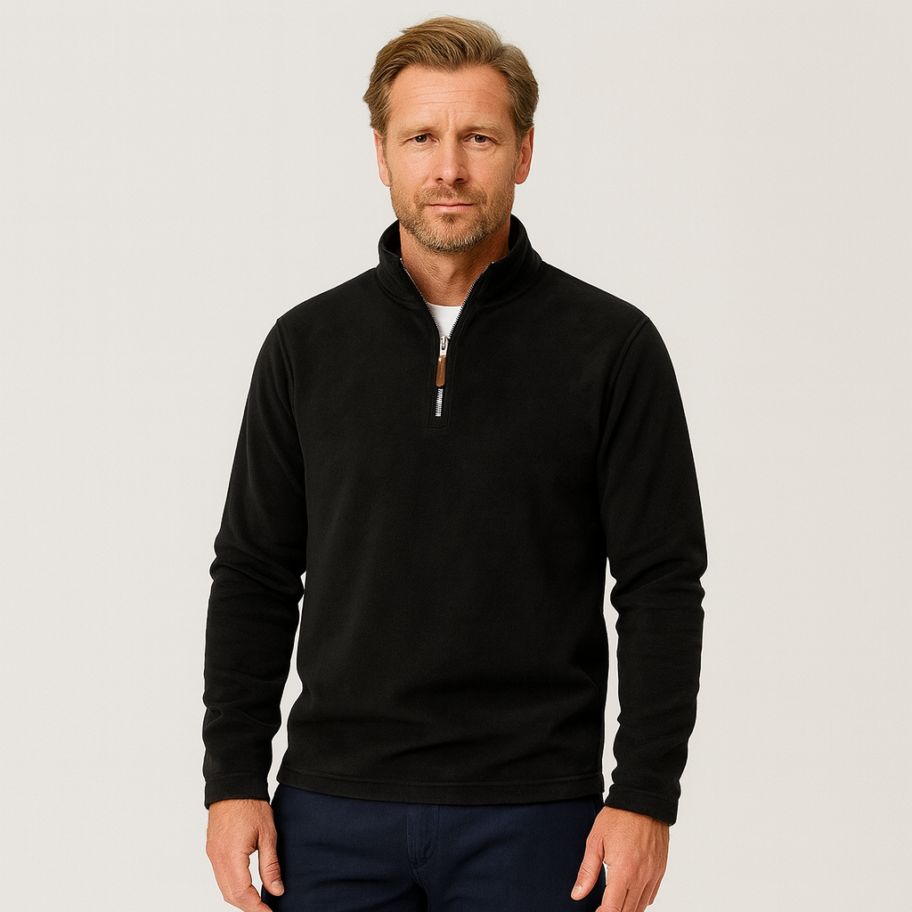 Norrskenberg | Herrtröja i Fleece - Halvzip Sweatshirt