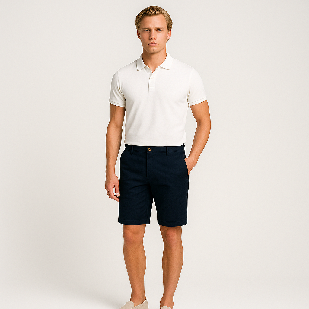 Norrskenberg | Herrshorts i Bomull - Sommarshorts med Resårmidja