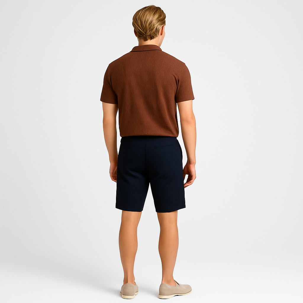 Norrskenberg | Herrpolo i Jacquard - Stilren T-shirt med Old Money-look