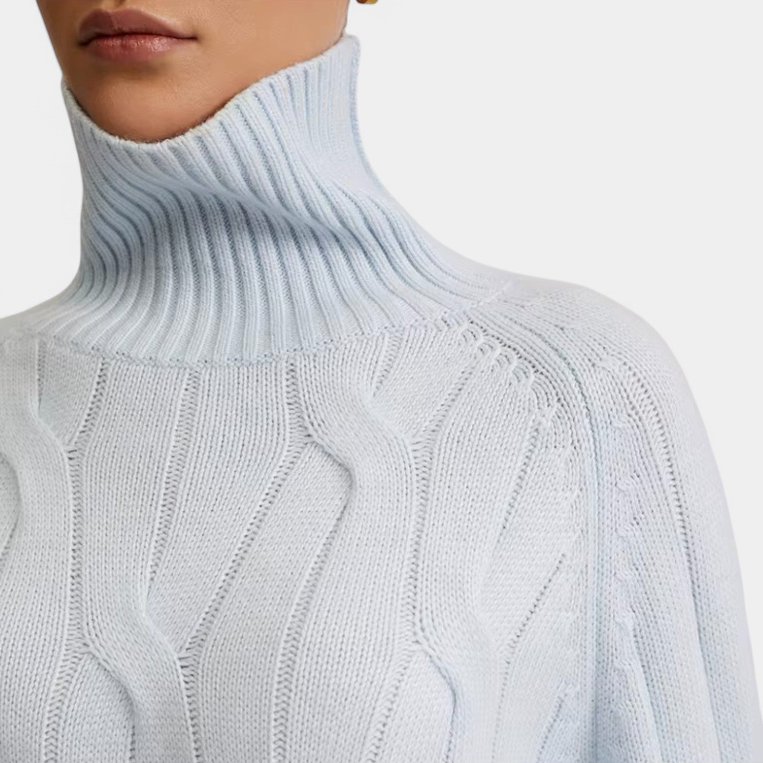 Valenti | Casual Merino Knit Lounge Set - Roll Neck Sweater with Joggers-VALENTI