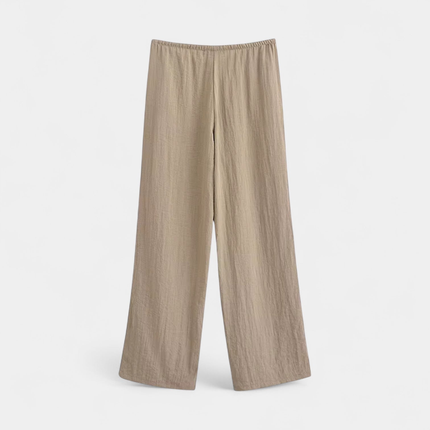 Norrskenberg | Dam Two-Piece Set i Linne - Kimono med Skärp & Vida byxor