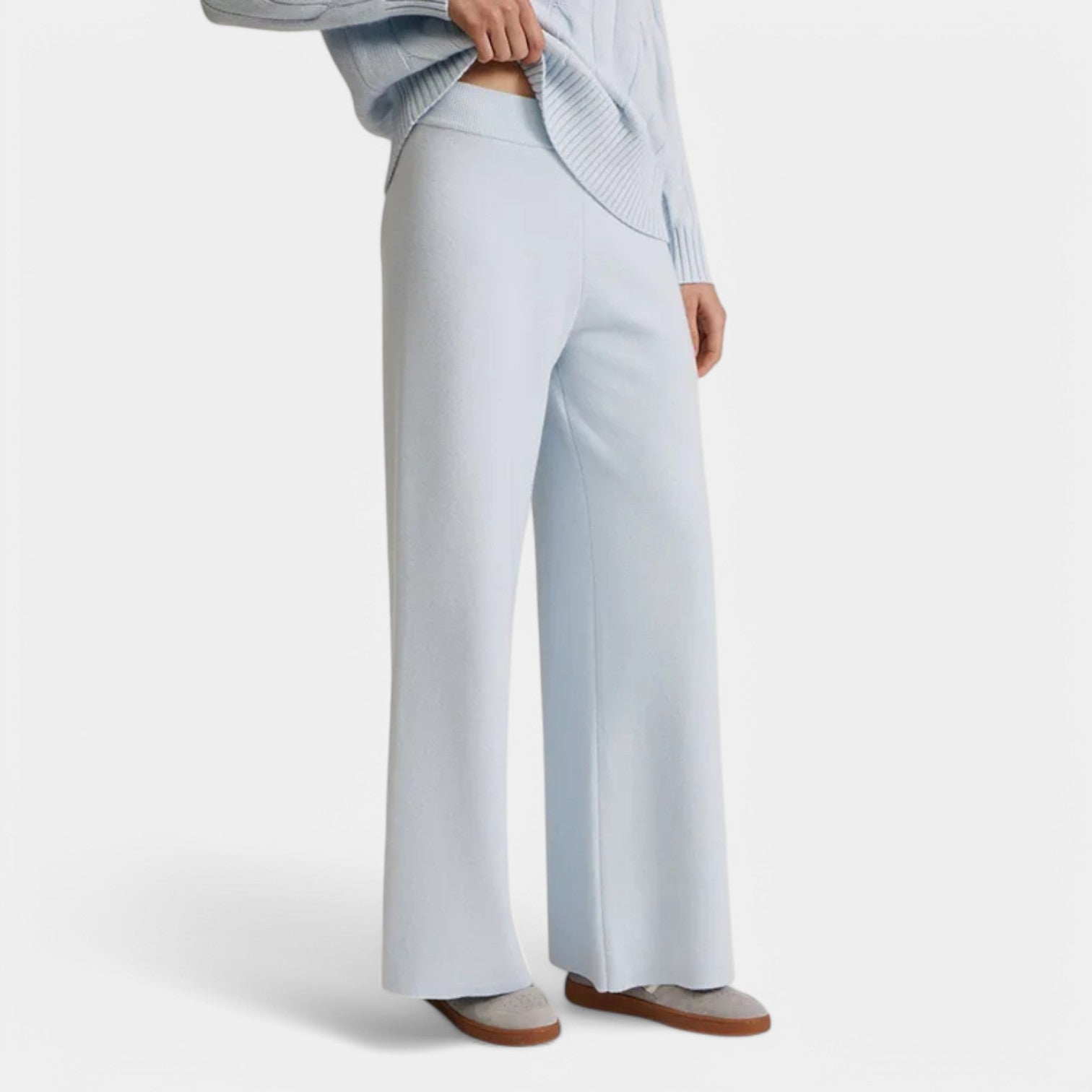 Valenti | Casual Merino Knit Lounge Set - Roll Neck Sweater with Joggers-VALENTI