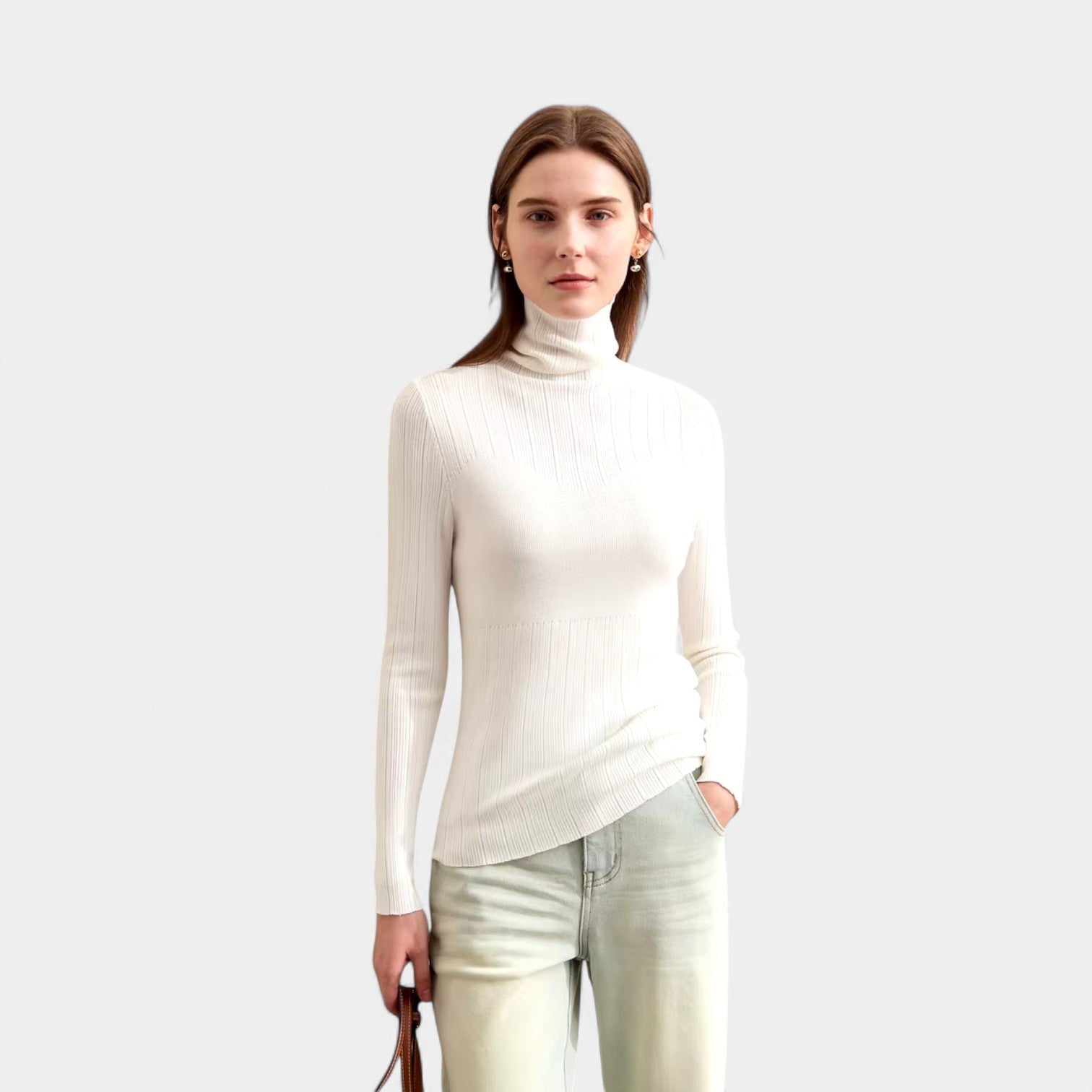 Norrskenberg | Dam Turtlenecktröja i Kashmir–Ull