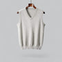 Valenti | Classic Cashmere V-Neck Sweater Vest Knitted Pullover-VALENTI