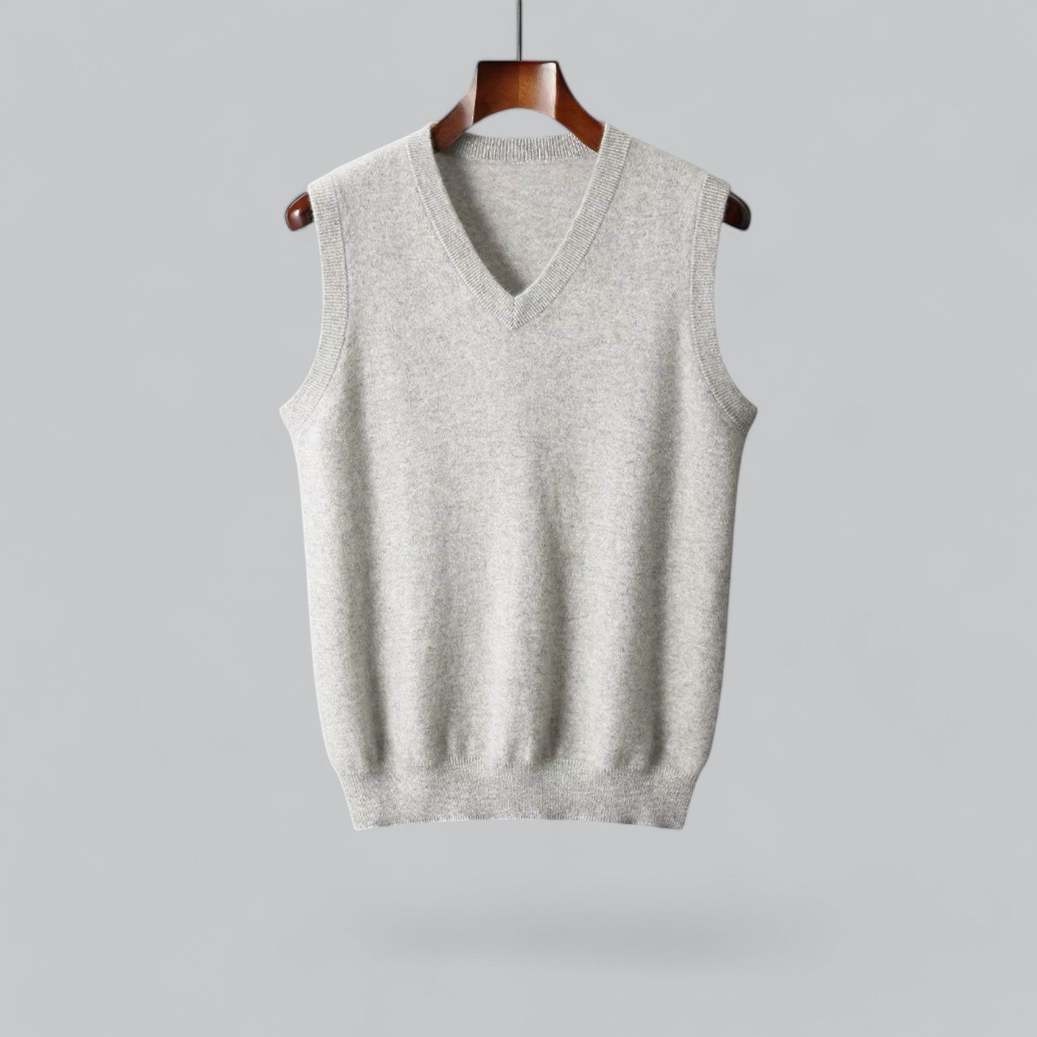 Valenti | Classic Cashmere V-Neck Sweater Vest Knitted Pullover-VALENTI