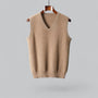 Valenti | Classic Cashmere V-Neck Sweater Vest Knitted Pullover-VALENTI