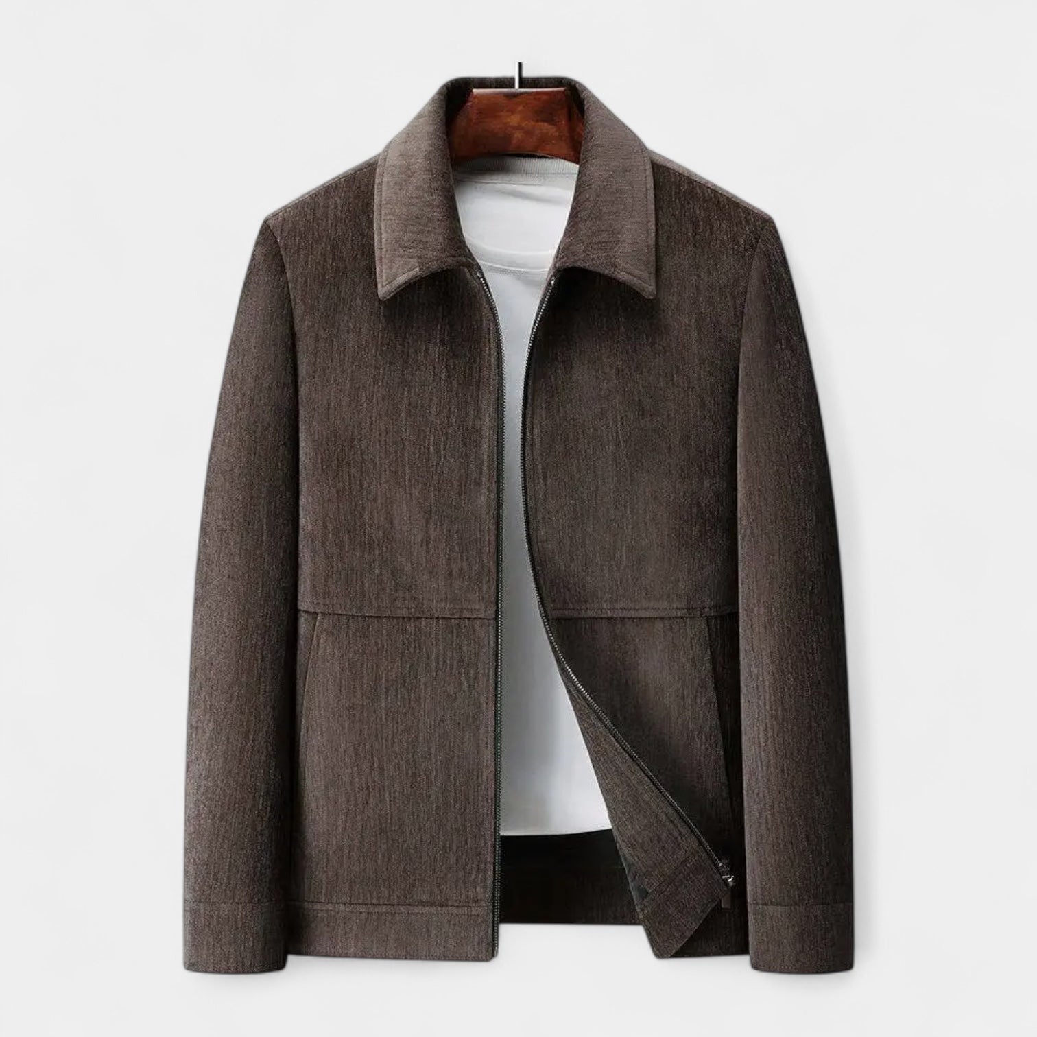 Norrskenberg | Herr Texturerad Harrington-Överskjorta