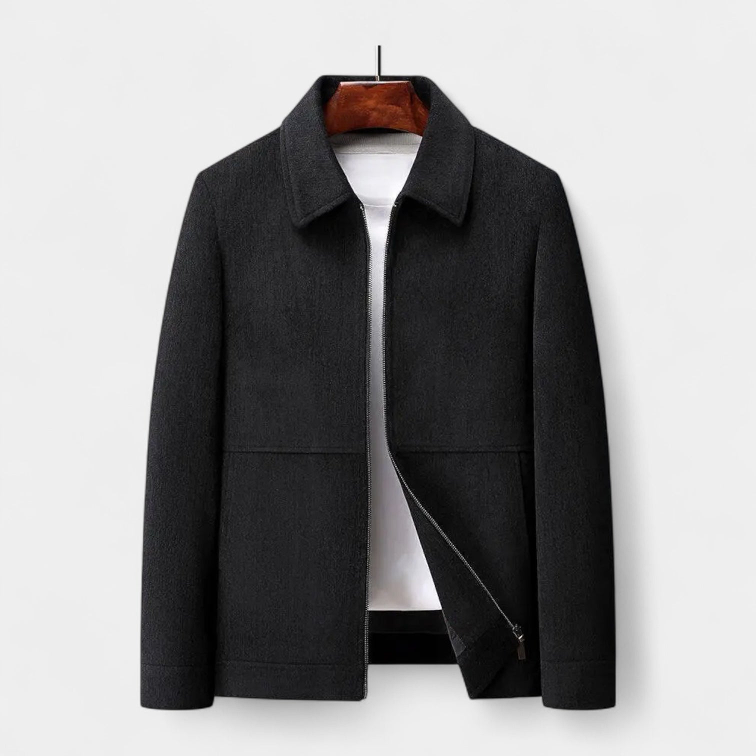 Norrskenberg | Herr Texturerad Harrington-Överskjorta