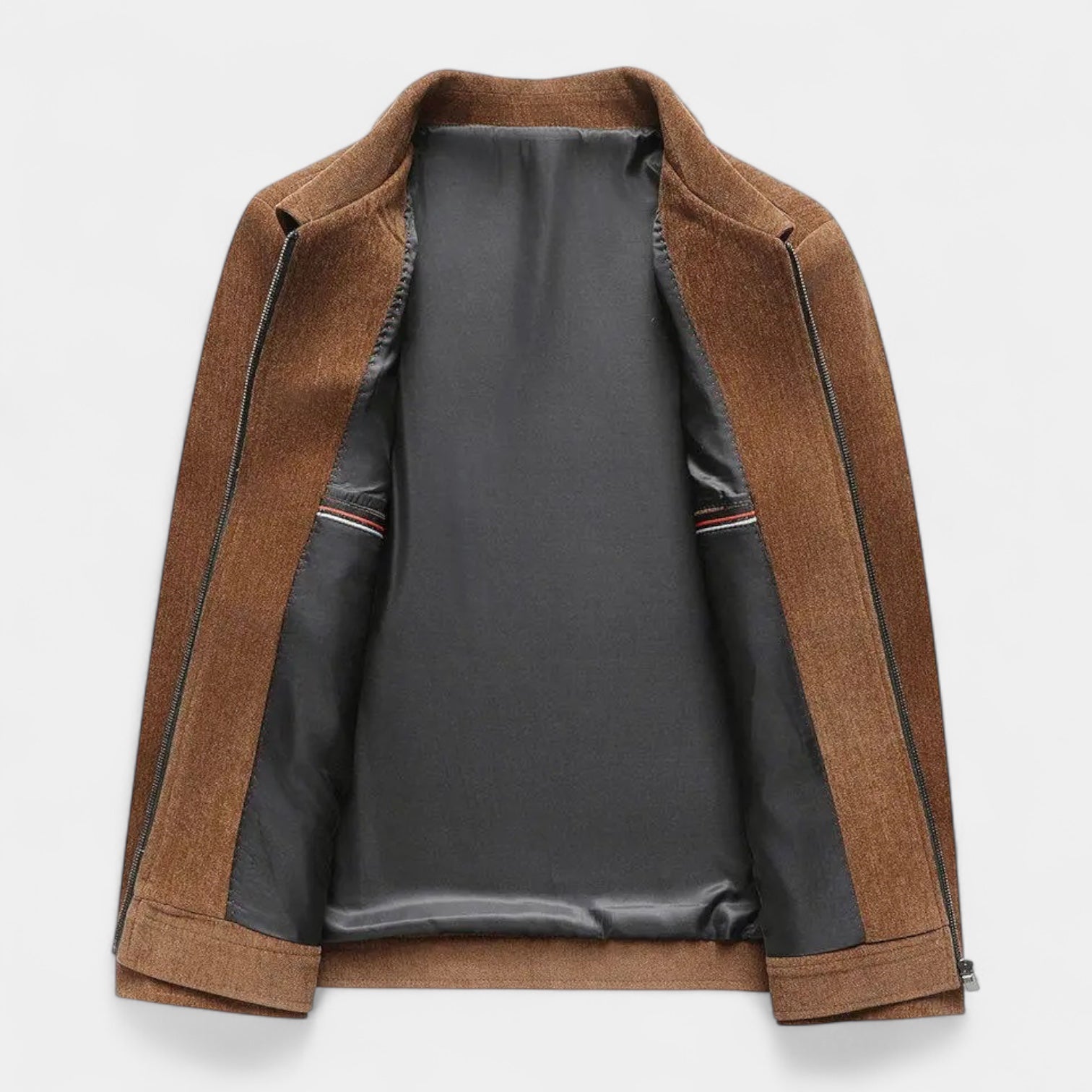 Norrskenberg | Herr Texturerad Harrington-Överskjorta