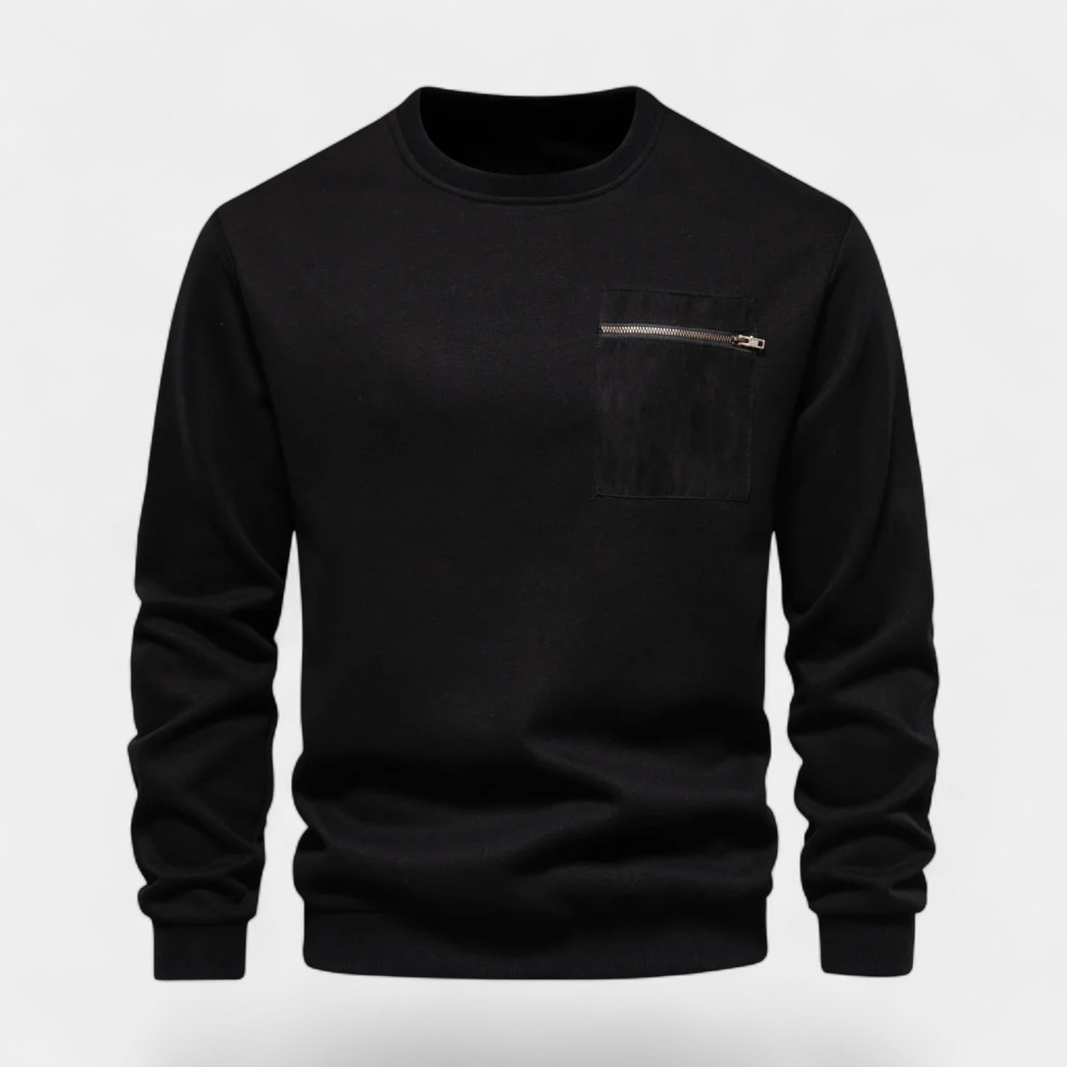 Norrskenberg | Herrsweatshirt med Bröstficka & Dragkedja