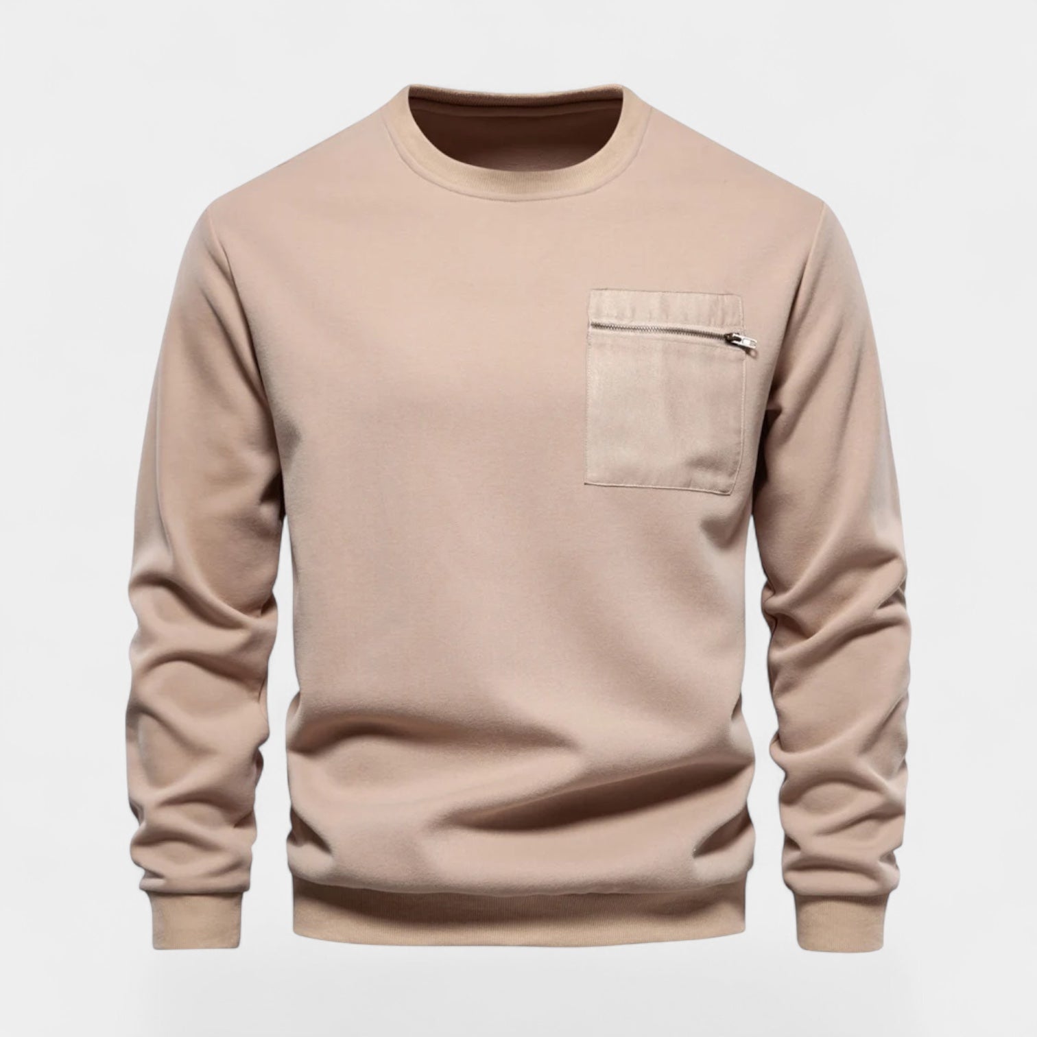 Norrskenberg | Herrsweatshirt med Bröstficka & Dragkedja