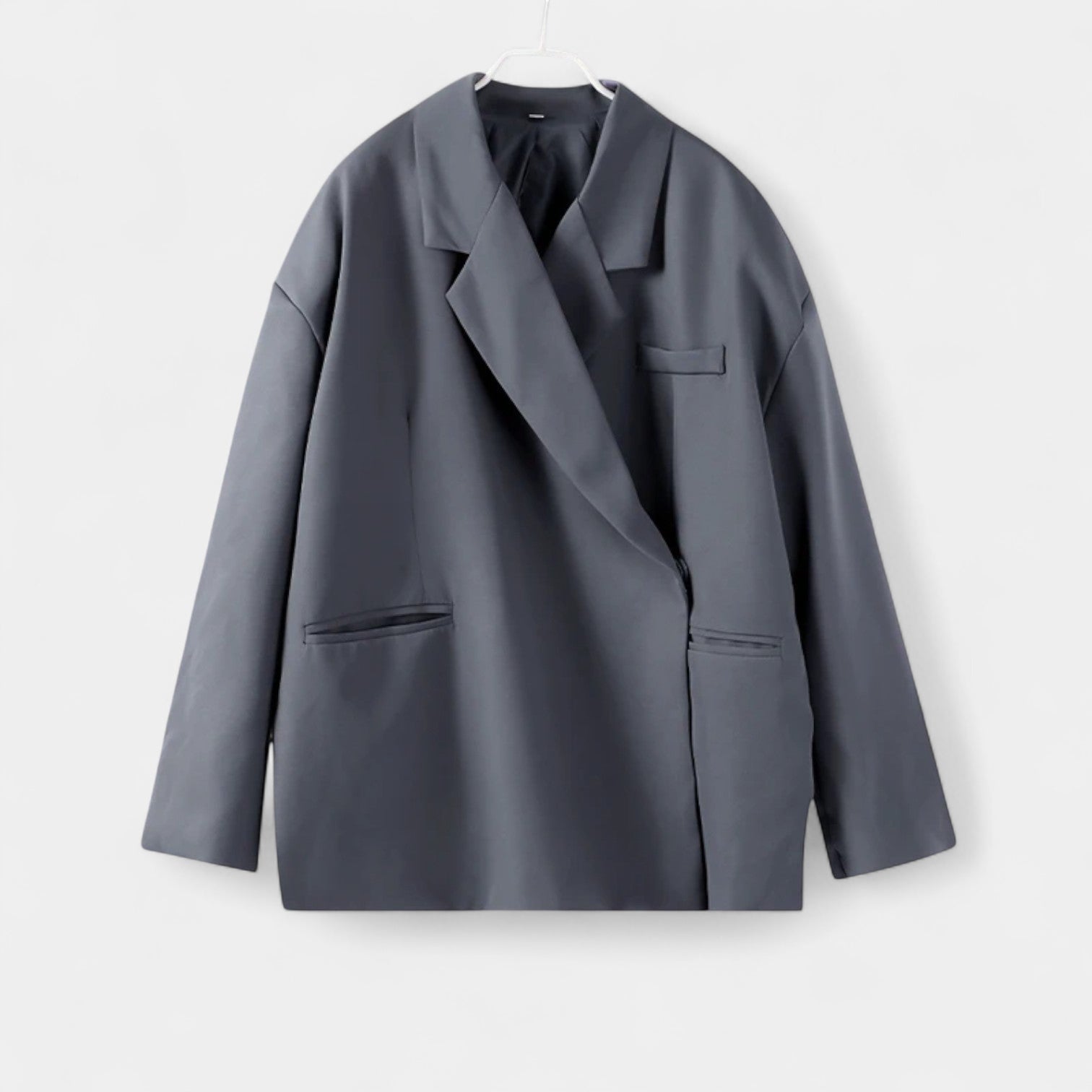 Norrskenberg | Dam Blazer med Axelvaddar – Enkelknäppt, Oversized