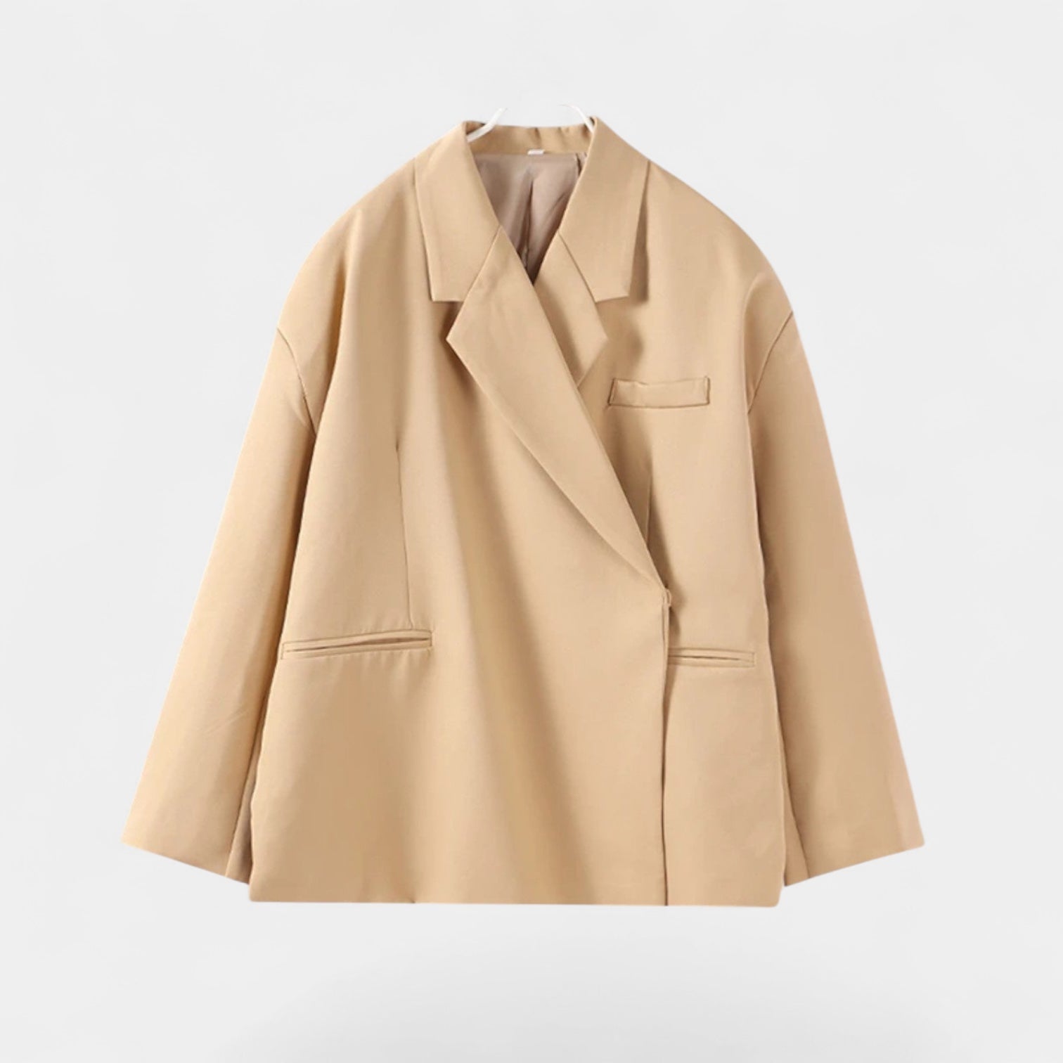Norrskenberg | Dam Blazer med Axelvaddar – Enkelknäppt, Oversized