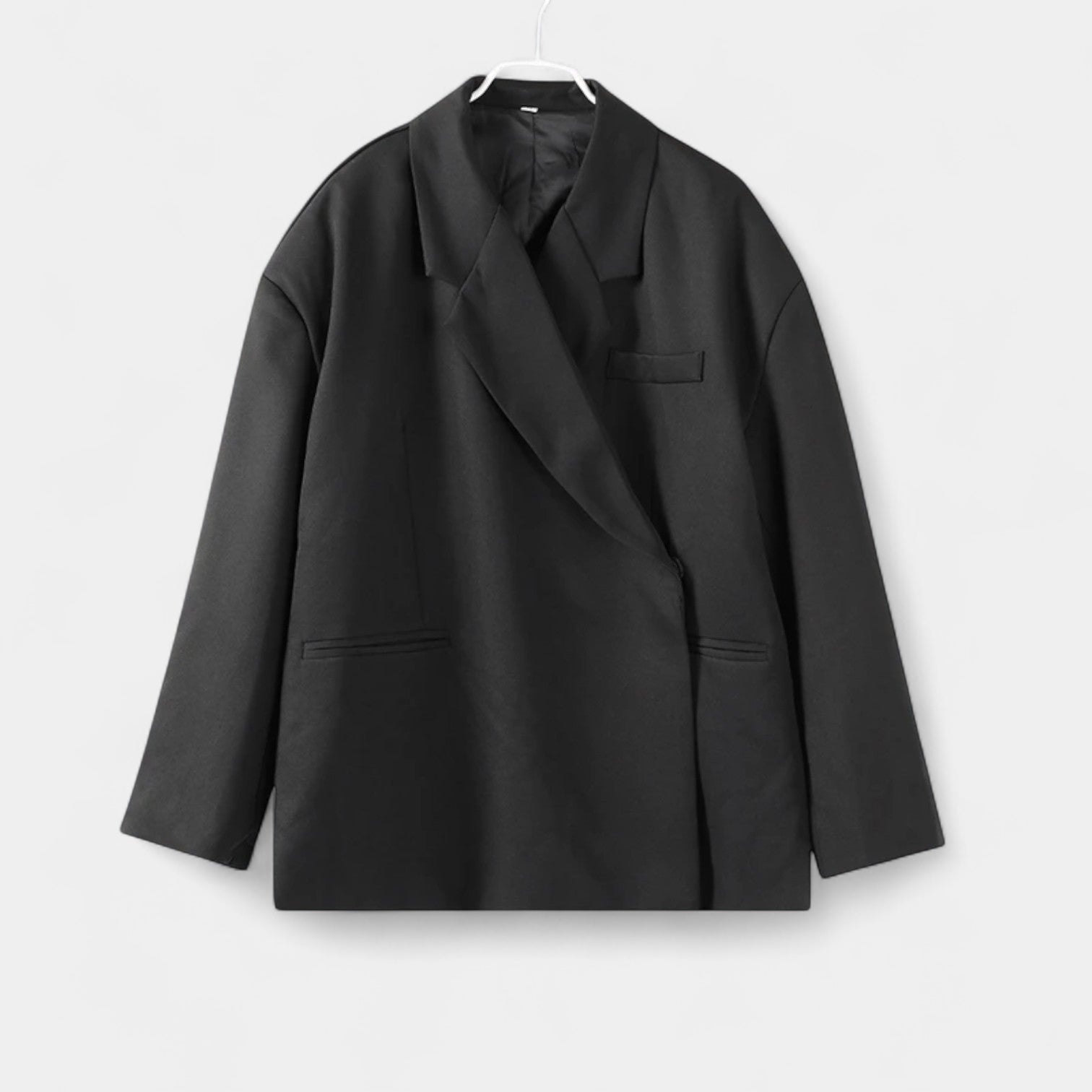 Norrskenberg | Dam Blazer med Axelvaddar – Enkelknäppt, Oversized
