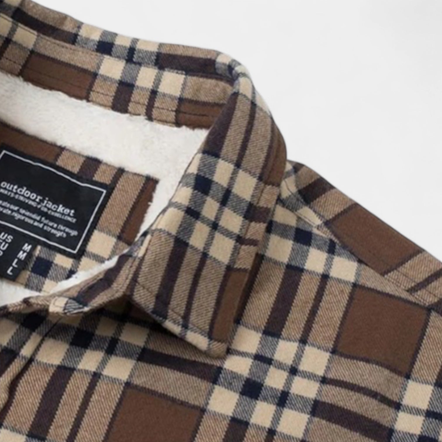 Norrskenberg | Herr Flanellskjorta med Fleecefoder - Overshirt