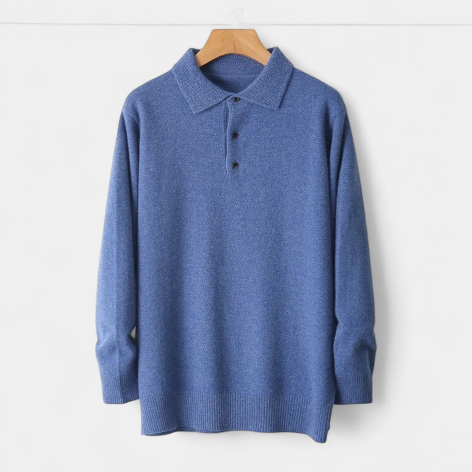 Norrskenberg | Cashmere Pikétröja för Män - Långärmad Polo